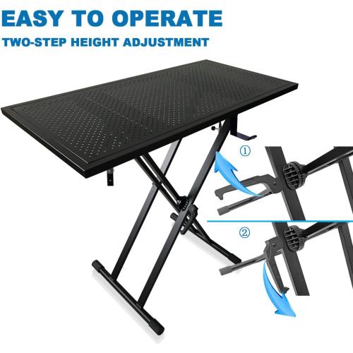 DJ Table Stand Audio Mixer Stand Portable Booth - 35 x 17.3 Versatile DJ Booth Stand for Piano, Laptops, Controllers, Midi Keyboards, and Audio Mixers, Mixer Pioneer DJ Controller Equipment