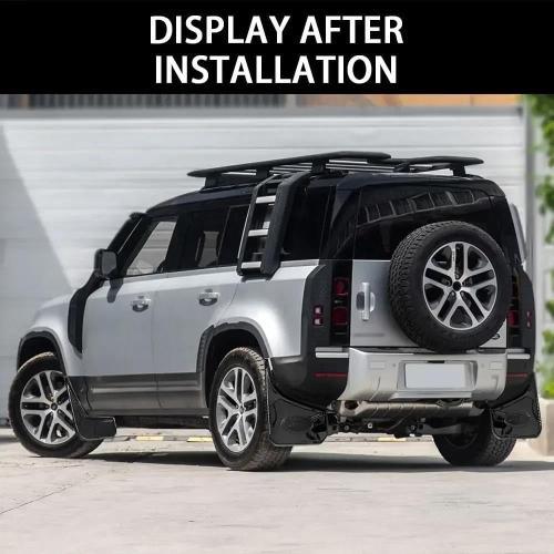 4PCS Widened Tire Mud Flaps Splash Guards for Landrover Defender 90/110 2020-2023, Vehicle Wheel Protector Mudflaps Exterior Accessories (Bright Black)
