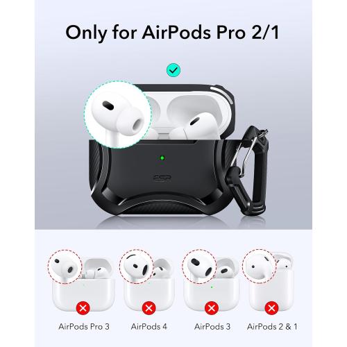 ESR for AirPods Pro 2 Case, Compatible with MagSafe, Cyber Series, Black