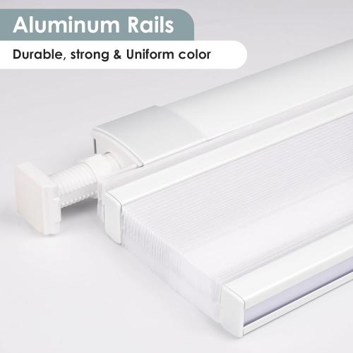 LazBlinds No Tools No Drill Cordless Cellular Shades, Top Down Bottom Up (TDBU) Honeycomb Shades for Home, Light Filtering Thermal Insulation Blinds for Windows, 20 W x 48 H, White