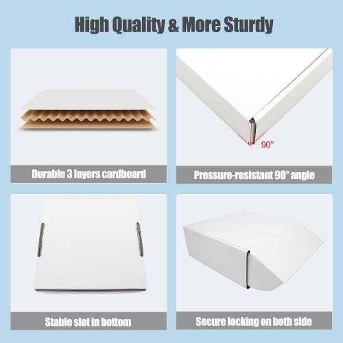 5x5x2 Shipping Boxes, Small White Gift Box Corrugated Cardboard Boxes Jewelry Mailing Packaging Mailers for Small Business Lightweight Flat Cute Literature Mailer, 25 Pack