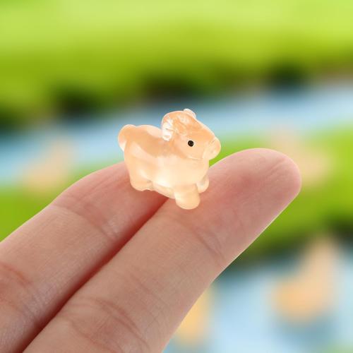 HOMICO 50 Pieces Mini Horse Animals Decor Luminous Mini Resin Animals for Dollhouse Micro Fairy Garden Landscape Aquarium Party Decorations