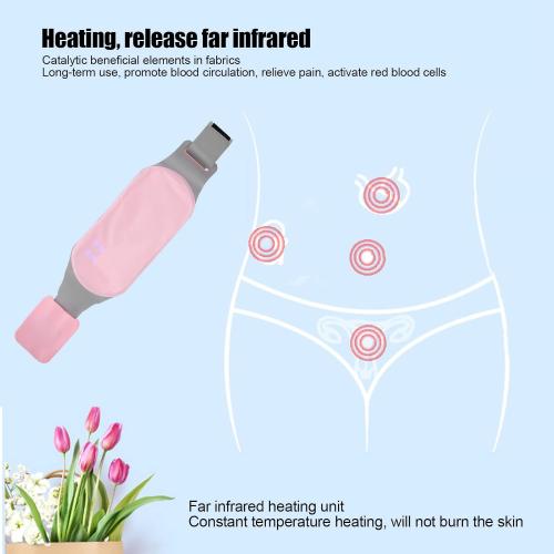 Heated Waist Belt,Electric Heating Belt Plush Electric Heating Waistband Hot Compression Moxibustion Uterine Warming Belt with Adjustable Temperature 45-65℃