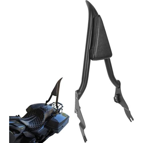 Matte Black Sissy Bar Backrest, Detachable Passenger Back Rest Rear Pad Compatible for Harley Davidson Touring Models 2009-Later Street Glide Road Glide Electra Glide Road King