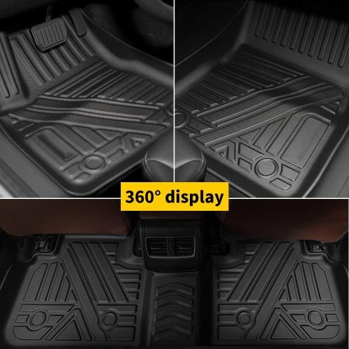 Automotive Floor Mats for Cadillac CT4 2020-2025 2026, Heavy Duty TPE All Weather Protection Car Floor Mats, 1st & 2nd Row Full Set Rubber Floor Liners, Include CT4-V & CT4-V Blackwing, Black
