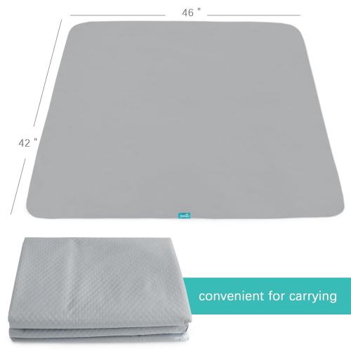 Grey Splat Mat 2 Pack for Under High Chair & Arts & Crafts & Eating Mess, Waterproof Baby Playtime Anti-Slip High Chair Mat for Floor or Table, Reusable & Portable Splash Mat