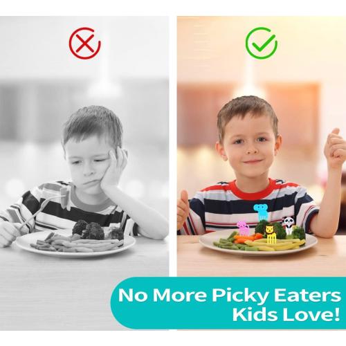 156PCS Animal Food Picks for Kids Bento Box Accessories, FATLODA Fun Kid Food Picks, Cute Fruit Toothpicks for Kids Lunch Accessories, Reusable Lunchbox Pick for Kid Toddler