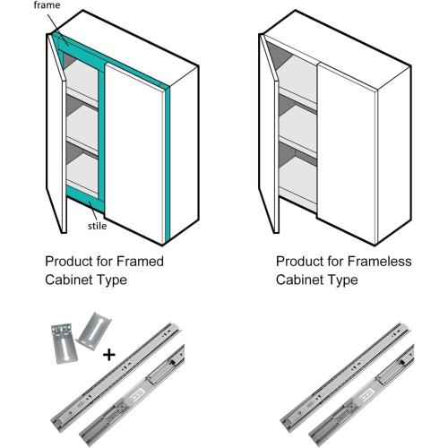 LONTAN 10 Pairs Soft Close Drawer Slides 24 Inch Side Mount Heavy Duty Cabinet Drawer Glides - Ball Bearing Full Extension Kitchen Cabinet Rails 100 LB Capacity