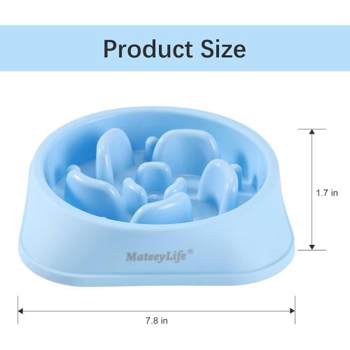 MateeyLife Slow Feeder Dog Bowls 2PCS, Anti-Choking Puzzle Dog Food Bowls, Anti-Slip Interactive Feeding Slow Down Eating, Bloat Stop Maze Dishes for Medium Breeds