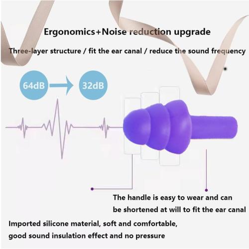 Earplugs for Sleeping Noise Cancelling, Reusable Ear Plugs– Super Soft, Silicone Ear Plug, for Sleeping 8 Pairs, Swimming, Snoring, Concerts, Work, Noisy Places (8 Colors)