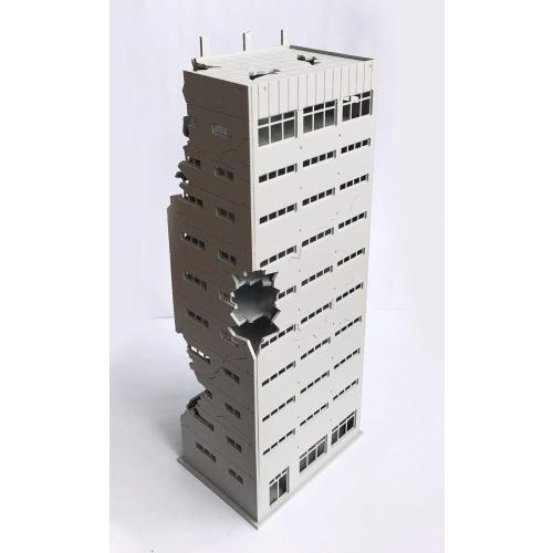 Outland Models Railway Scenery City Damaged Abandoned Office Building N Scale
