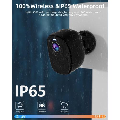 5G/2.4G WiFi Security Cameras Wireless Outdoor, 2K 5G Security Camera with AI Motion Detection, Color Night Vision, Siren, IP65, 2-Way-Audio, Support Alexa&Google Assistant, Cloud/SD (1)