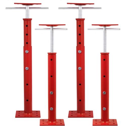 4 Pack House Jacks for Leveling 19''-36''Adjustable Support Jack,17636LBS Max Capacity Each Screw Pole Jack,for Temporary Support for Leveling-Red