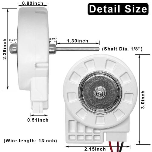 50240401000Q Refrigerator Evaporator Fan Motor ZWF-02-4, 12V 4W CCW