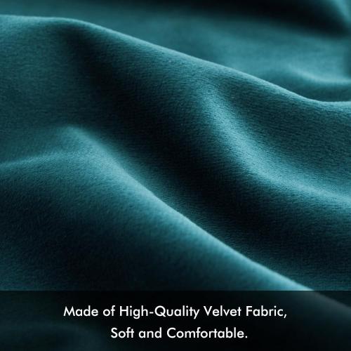 MIULEE Velvet Throw Pillow Covers 18x18 Inch, Pack of 2 - Teal, Super Soft Decorative Square Cushion Cases Modern Luxury Home Decor for Sofa, Couch, Bed, Chair with Invisible Zipper