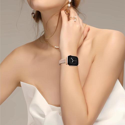 WINGLE Slim Watch Bands for Apple Watch Band Women 38mm 40mm 41mm 42mm 44mm 45mm 46mm Series 11 10 SE 3/2/1 Jewelry Dressy Bracelet Thin Metal Strap Designer Luxury Bangle for iWatch 9/8/7/6/5/4/3/2/1