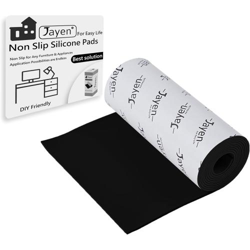 Non Slip Self Adhesive Silicone Cuttable Furniture Pads - 5x40 inch Versatile Non-Slip Silicone Pads for Variety of Objects, Appliances and Furniture