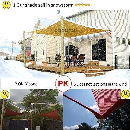 Rectangle Sun Shade Sail Canopy, 16' x 20' Outdoor Shade Cloth Patio Cover - Sunshade Sails Awning Shelter for Deck Garden Lawn Yard (Sand)