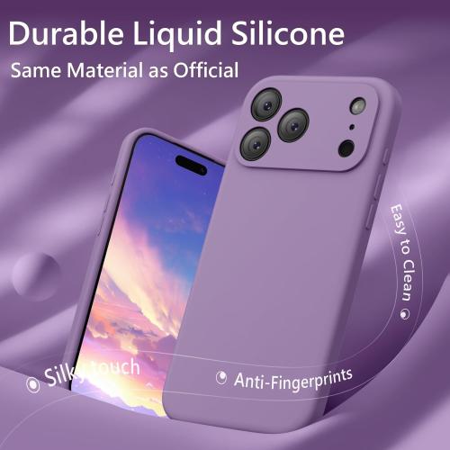 FireNova Magnetic for iPhone 17 Pro Max Case, Compatible with MagSafe, [Integrated Silicone Camera Control Button] [Camera Protection] Anti-Scratch Microfiber Lining Phone Case, 6.9, Light Purple