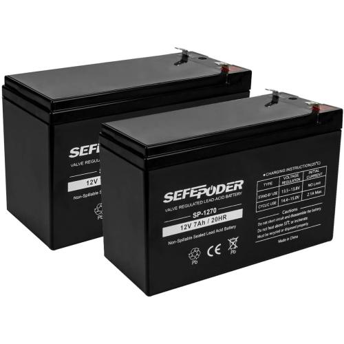 12 Volt 7ah Rechargeable Sealed Lead Acid Battery 2 Pack (F1 Terminals)