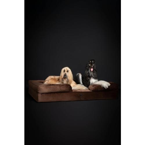 NOAH & PAW Giant Dog Bed XXL, 55x45x11 Inch, Orthopedic Dog Beds, Eggshell Memory Foam Infused with Cooling Gel, Inner Cover, Waterproof, Machine Washable (Velvet Sofa Collection)