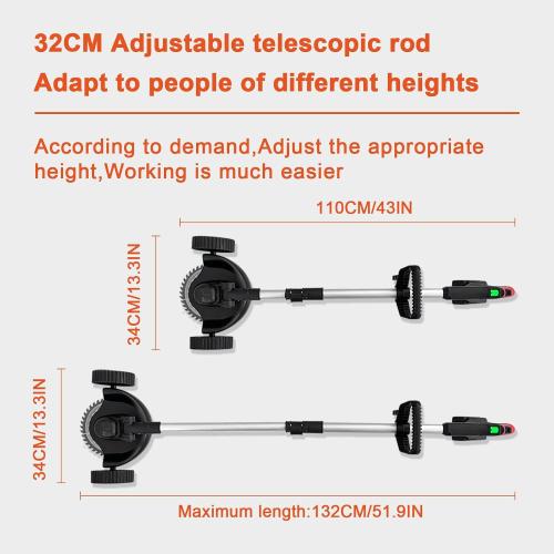 Weed Wacker Eater Cordless Battery Powered Electric Edger Lawn Tool Trimmer String Cordless Whacker Operated Grass Edger Cutter Black-Orange *2 Battery