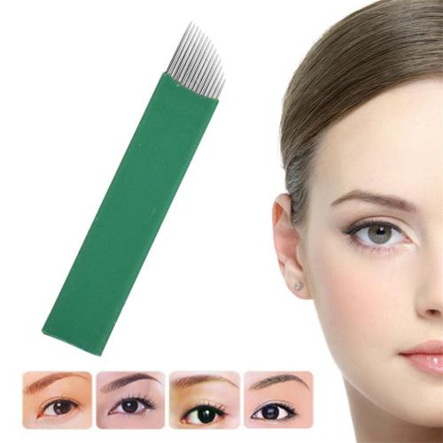 ATORSE® 100 Eyebrow Blades Microblading Tattoo Brows Needles Make-Up Tools 14 Pins