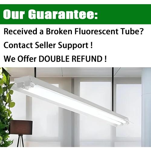 Konideke 25 Pack T8 Fluorescent Bulbs 4 Foot, F32T8/865 Fluorescent Light Bulb 48 Inch 32 Watt 6500K Daylight 2500 Lumens G13 Base