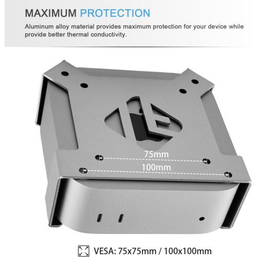 IFCASE Under Desk, VESA, Wall Mount for Mac mini M4/M4 Pro 2024, Silver