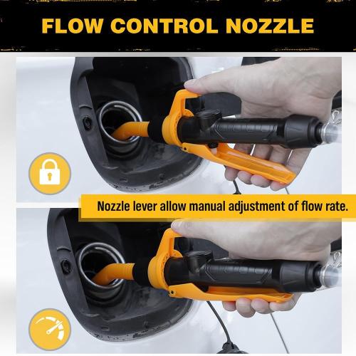 ELEAD Portable Battery Powered Pump - Electric Fuel/Water Transfer Pump 2.4 GPM, Liquid Siphon Pump with Adjustable Flow Control, Gas Pump with Filter Design, Gas Can Pump Ideal