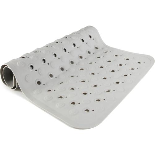 Kenney KN67262 TPE Bubble Bath Mat, Shower Mat, Tub Mat with Suction Cups and Large Drain Holes for Use Inside the Bathroom Shower, 27.75 L x 15.5 W, Gray