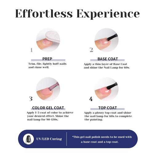 Deep Navy Blue Gel Nail Polish - 15ml Self-Leveling, Chip-Resistant, Lasts 28  Days for Salon Manicure at Home