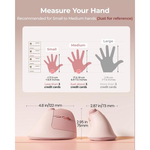 seenda MOU-302 Wireless Bluetooth Ergonomic Vertical Mouse with Volume Knob