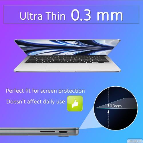 Tempered Glass Screen Protector for 2026-2022 MacBook Air M5 M4 M3 M2 13.6 (A3449 A3240 A3113 A2681), MacBook Air 13 M5 M4 M3 M2 Chip Screen Protector [9H Hardness] [No bubbles] [Anti Fingerprint]