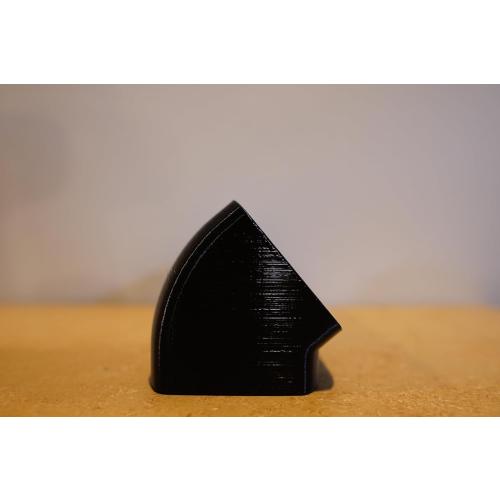 Angled Doorbell Wedge Mount Bracket compatible with Eufy S330 Security Video Doorbell (Battery Version 162mm tall) (Black, 50-Degree)