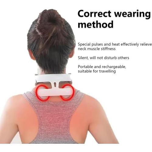 Vitality Magic Pro 2.0 Neck Massager, 4-Head Magic Pro 2.0 Neck Massage,with 6 Vibration Modes & 15 Intensity Levels,Promote Muscle Relaxation for Women Men Gifts（1）