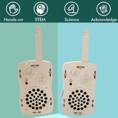 STEM Toys for Age 6-8-13 Crafts Kits Building Your Own Walkie Talkies for Kids Easter Basket Stuffers Gifts for 6 7 8 9 10 11 12 13 14  Years Old Boys Girls Teens Engineering DIY Electronics