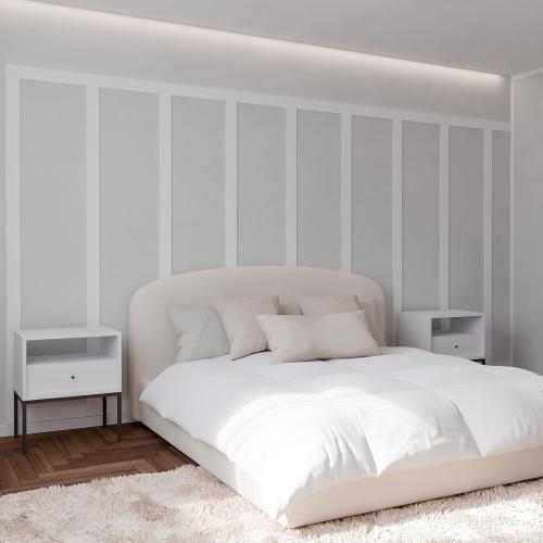 Weysat 20 Pcs MDF Wainscoting Kit 107.5 x 80 inch Pre Cut Board and Batten Wall Panel Kit Ready to Assemble Accent Wall Molding Decor Mdf Wainscoting Panels for DIY Interior Moulding