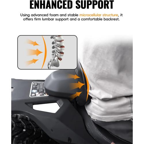 1up Driver Backrest for Can-Am Ryker 900, 600, Sport, Rally Edition, Adjustable Angle Lumbar Support Sport Driver Backrest Kit for Can Am Ryker 2019-2024 Accessories, Replace OEM #219400960