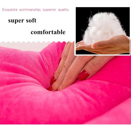 LEVINIS Hot Pink Lip Shape Throw Pillows Girls Soft Velvet Decorative Reversible Pillow Cushion for Bed Couch Office 23.6 x 13.6 Inch