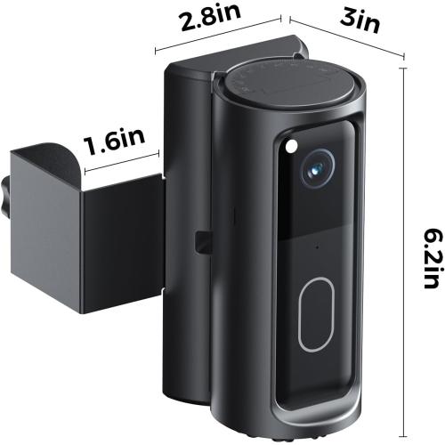 Blink Doorbell Mount Adjustable 360° Degree Angle Compatible with Blink Video Doorbell(2025 Model), No-Drill Blink Camera Bracket Holder for Home, Apartment & Dorm (Door Mount)