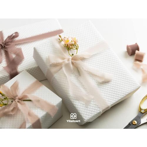 Vitalizart 1 x 27 Yd Chiffon Silk Ribbon Mixed Color Ribbons Set 3 Yd x 9 Rolls Fringe Fabric for Wedding Invitations Bridal Bouquets Party Decoration Gift Wrapping Bow Making