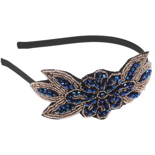 Beaupretty Retro 1920s Hairband Flapper Headpiece with Leaf Design, Rhinestone Beadwork for Women's Theme Party
