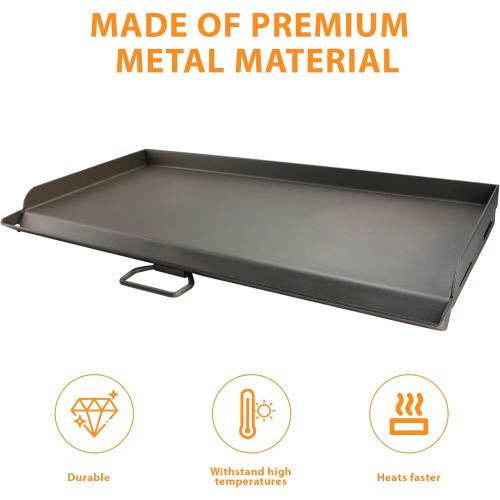 Uniflasy Flat Top Fry Griddle for Camp Chef 3 Burner Stove, Grill Griddle Top for Camp Chef Stove GB90D TB90LW TB90 TB90LWG TB90LWG15 SPG90B CCH3, 3 Burner StoveTop Accessories,16 x 38 Inch