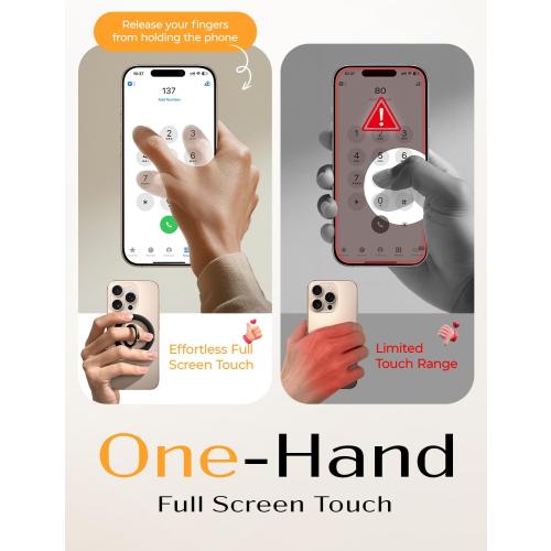 LISEN for MagSafe Phone Grip Holder 2025 Upgraded [360° Rotation & Strong Magnet] MagSafe Kickstand iPhone Magnetic Ring for Phone Case, Magnetic Phone Grip for iPhone 17 Pro Max Air 16/15/14/13/12