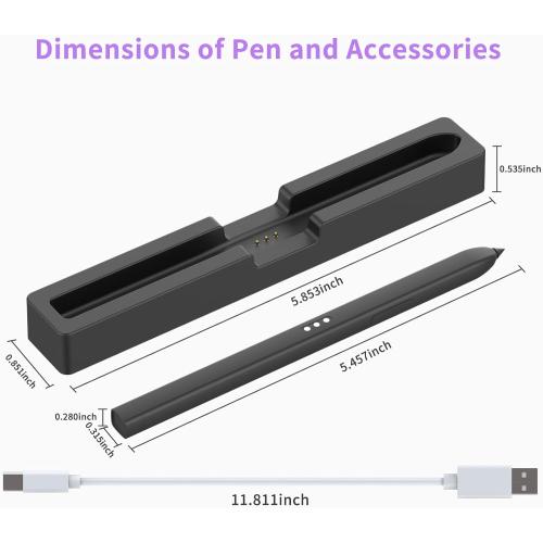 Digital Pen for Lenovo Touchscreen Laptop, Active Capacity Stylus Pen for Lenovo ThinkPad x1 Yoga Miix IdeaPad Flex 5/6 with 4096 Levels of Pressure(Check Compatible List Before Purchase)