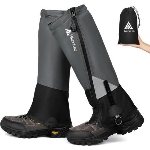 Hikenture Gaiters for Hiking Waterproof, Leg Gaiters with Upgraded Zipper Design, Lightweight Shoe Gaiters for Men Women, Dirt-Proof Ripstop Hiking Gaiters, Breathable Boot Gators, Small