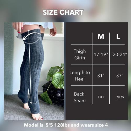 High Thigh Leg Warmers for Women - Long, Thick Socks for Women - Ideal for Ballet, High Socks with Superior Comfort