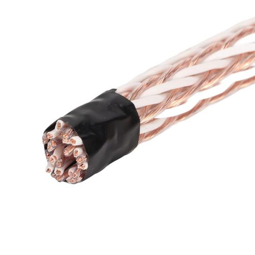 ASHATA 12TC Cable, 24 Core Audiophile Speaker Cables for HiFi Stereo System, HiFi OCC Copper Cord for CD Speaker Radio Amplifier - 2.5m / 8.2ft