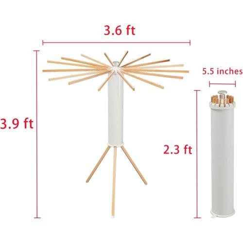 JOOM Tripod Clothes Drying Rack, Garment Rack Portable and Foldable Space Saving Laundry Drying Rack - Drying Rack Clothing Floor Folding Balcony Bedroom Household Wooden